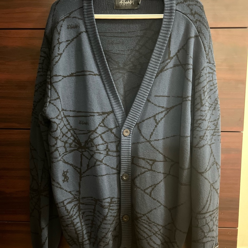 Ksubi Men's Dark Blue Cardigan Sweater